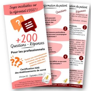 Présentation jeu question réponses certification HAS V2027 200 questions réponses